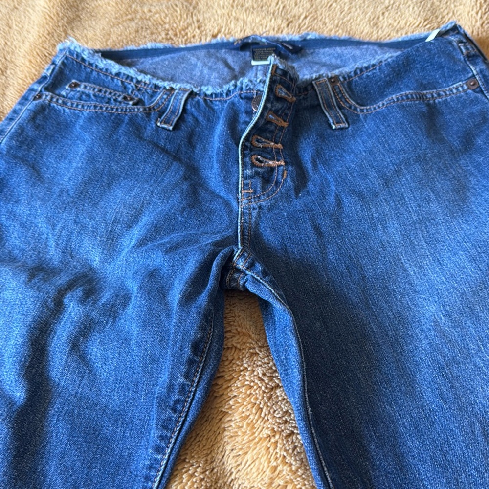 Abercrombie & Fitch Button Fly Fray Hem Jean Wmns Size 6